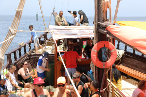 Navigation vers l'île